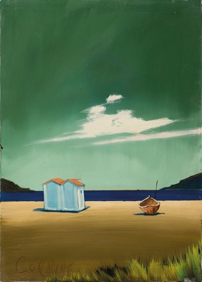 Mauro Emilio Corrias, 1941-2010, Am Strand, Öl/Lwd, links unten signiert, ca. 70x50cm