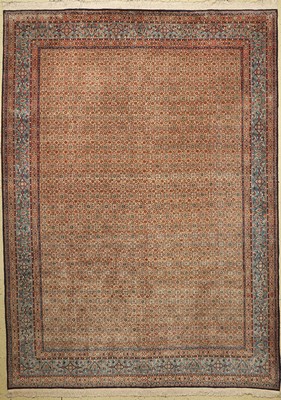 Mud fein, signiert, Persien, ca. 50 Jahre, Korkwolle, ca. 346 x 252 cm, EHZ: 2
