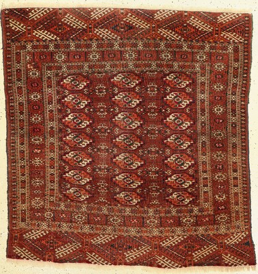 Tekke Herdteppich, Turkmenistan, um 1900, Wolle auf Wolle, ca. 120 x 113 cm, EHZ: 3-4