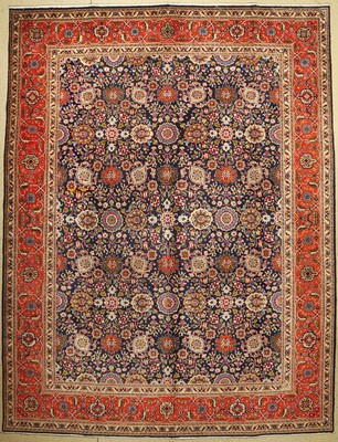 Täbriz fein, signiert, (Ghafari), Persien, um 1960, Wolle auf Baumwolle, ca. 400 x 293 cm, EHZ: 2