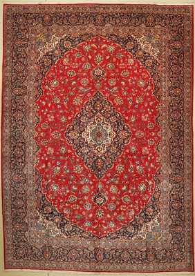 Keschan Kork fein, signiert, Persien, um 1960, Korkwolle, ca. 427 x 302 cm, EHZ: 2