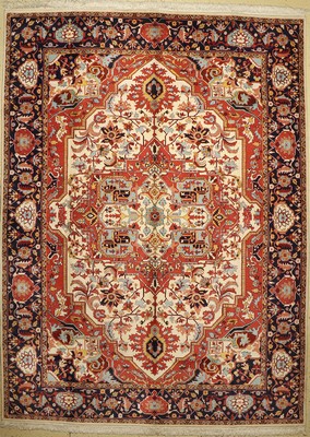 Heriz fein, Indien, ca. 50 Jahre, Korkwolle, ca. 378 x 280 cm, EHZ: 2