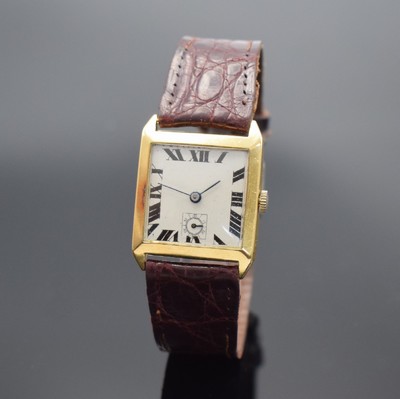 VOGT & Cie. SA / FABRIQUE d'HORLOGERIE FORTIS Armbanduhr in GG 750/000, Schweiz um 1936, Handaufzug, dell. Geh. teils angel., Scharnierboden m. ...