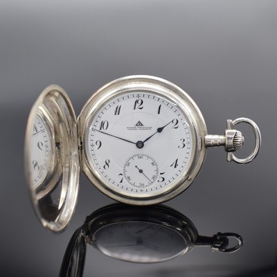 DEUTSCHE PRÄZISIONSUHR "Original Glashütte" Savonette in 800er Silber, Deutschland um 1910, glattes Silbergeh., Silbercuvette, ...