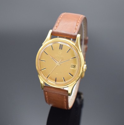 OMEGA Constellation Herrenarmbanduhr in GG 750/000 Referenz 14363/4 SC 61, Schweiz um 1962, Automatik, verschr. Geh., orig. Glas, Krone später, ...