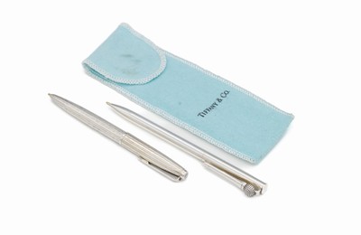 Tiffany & CO 925er Silber Kugelschreiber "Golf", Clip in Form eines Golfballs, orig.Tiffany Futteral, dazu 925er Silber- Kugelschreiber ...