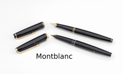 Konvolut 2 MONTBLANC-Füller 1950er Jahre, 1 x Feder GG 750/000, orig. Kartonage, 1 x Montblanc 121, altersbed. EZ