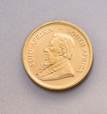 Goldmünze, Krügerrand, Südafrika 1984, Springbock, Fyngoud, 1 Oz. Fine Gold