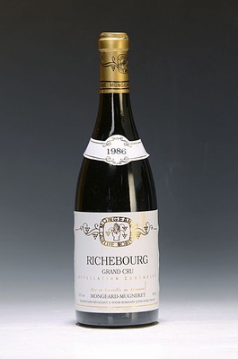1 Flasche 1986 Richebourg, Grand Cru, Mongeard-Mugneret, ca. 750ml, Top Shoulder