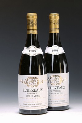 4 Flaschen Echezeaux Grand Cru Vielle Vigne, 1988, Mongeard-Mugneret, jeweils 75cl, Füllstand top shoulder