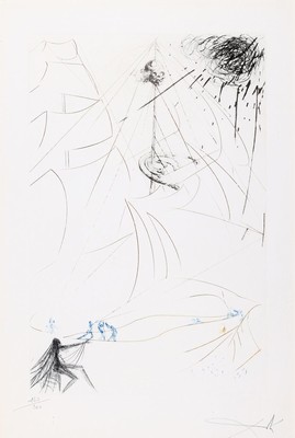 Salvador Dali, 1904-1889, Vaisseau fantome, Kaltnadelradierung von 1969, auf Rives-Bütten, handsigniert und num. 160/200, ca. 40x26.5cm, PP, u.Gl., ...