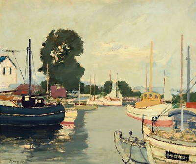 Albert Knoke, 1896 Heiningen bei Wolfenbüttel-1960 Hannover, nahm an der Großen Kunstausstellung in München teil, Sohn des Künstlers Heinz Knoke, ...