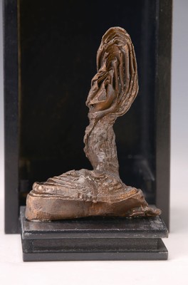 Christoph Wagner, geb. 1965, Studium Akademie München Prof. Hans Ladner, "Sitzende", Bronzeskulptur, ZDF Wettbewerb für Kleinskulpturen ...