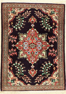 Ghom Seide, Persien, ca. 50 Jahre, reine Naturseide, ca. 78 x 56 cm, EHZ: 1-2