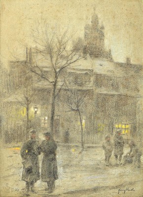 Franz Huth, 1876 Pößneck-1970 Weimar, Ausbildung und Wirken als Porzellan- und Glasmaler, ab 1922 vor allem Pastellmaler, hier: Personen in ...