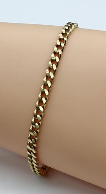 18 kt Gold Armband, GG 750/000, L. ca. 21 cm, ca. 14.0 g, Karabinerschließe