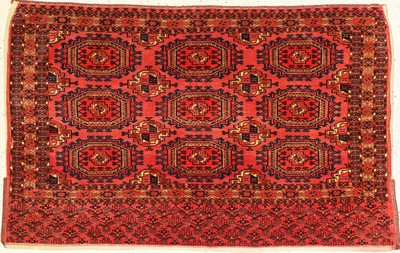 Saryk Tschowal antik, Turkmenistan, 19.Jhd,Wolle auf Wolle, ca. 140 x 90 cm, EHZ: 2