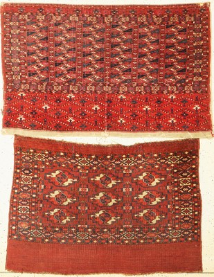 2 Turkmenische Tschowals, um 1900, Wolle auf Wolle, ca. 115 x 74 cm, EHZ: 3-4