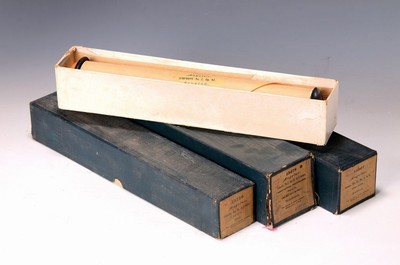 13 Papierrollen/Lochbänder/Notenbänder für Drehorgeln mit Notenbandsteuerung, deutsch, 1900-30, Papier, guter Zustand, Hersteller Riesenburger, ...