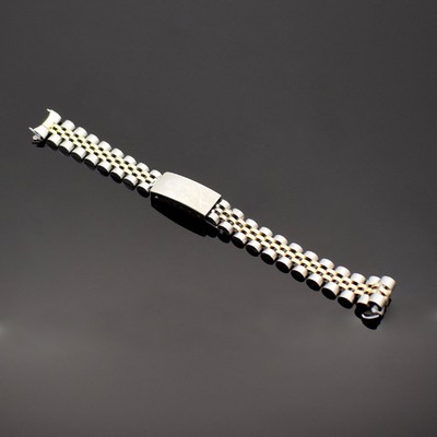 ROLEX Jubilee-Armband für Referenz 6917/69173 in Stahl/Gold, Schweiz um 1982, Damenuhrband Ref. 62523-D14, Anstoß-Ref. 468 J, Rolex- Mäppchen ...