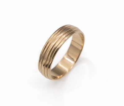 14 kt Gold Ring, RoseG 585/000, schlichtes Design, RW 62, ca. 5.5 g