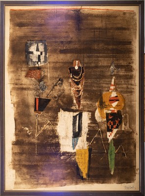 Johnny Friedländer, 1912-1992, große Farblithographie, handsigniert und num. 79/95, ca. 100x75cm, u.Gl., R. ca. 105x80cm