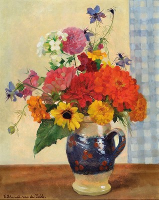 Else Schmidt van der Velde, 1904-1987, Studium an der Kunstakademie Düsseldorf und bei Andre Lhote in Paris, mehrere Ausstellungen in Düsseldorf, ...