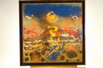 Rudi Baerwind, 1910-1982 Mannheim, Studium an den Akademien Berlin, München und Paris, war Schüler von Fernand Leger, hier: Gestirne im Raum, aus ...