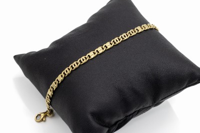 18 kt Gold Armband, GG 750/000, ca. 11.7 g, L. ca. 18 cm, Karabinerschließe