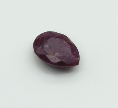 Facett. natürlicher Rubin-Tropfen 2.09 ct, GCI Lab-Expertise, red purple unbehandelt