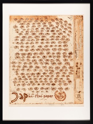 Horst Janssen, 1929 - 1995, farbige Radierung auf feinem Japanpapier, handsigniert, nummeriert 111/300, datiert 91, Blattgröße 62.5 x 54 cm, unter ...