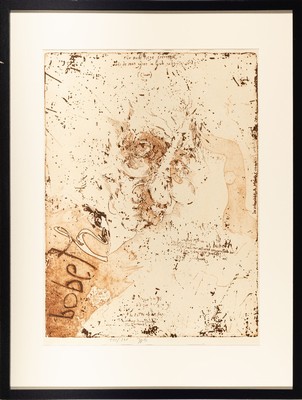Horst Janssen, 1929 - 1995, farbige Radierung auf feinem Japanpapier, handsigniert, nummeriert 111/300, datiert 91, Blattgröße 62.5 x 54 cm, unter ...