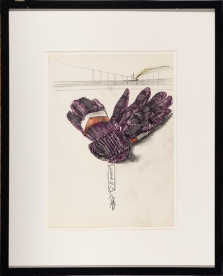 Horst Janssen 1929 - 1995, Blei- und Farbstift auf Papier, handsigniert , datiert 1978, "Langeweile", Blattgr. 33 x 25 cm, unter Glas, ...