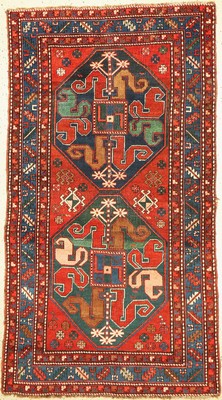 Wolkenband Kazak antik, Kaukasus, um 1900, Wolle auf Wolle, ca. 222 x 122 cm, EHZ: 3