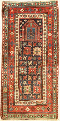 Antiker Schirwan Gebetsteppich, Kaukasus, 19.Jhd, Wolle auf Wolle, ca. 160 x 80 cm, EHZ:3
