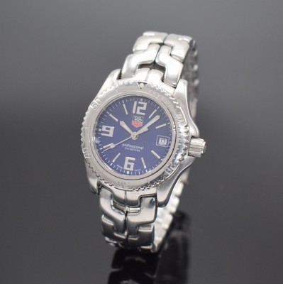 TAG HEUER Professional Damenarmbanduhr, Schweiz um 2000, Edelstahlgeh. inkl. Gliederband m. Faltschl., Saphirglas, quarz, Boden & Krone verschr., ab ...