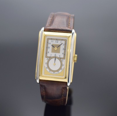 CANDINO Armbanduhr sogenannte Doctors-Watch, Handaufzug, im Stil der 1930er Jahre, gefertigt um 1990, z. T. verg. Geh. inkl. orig. Lederband m. orig. ...