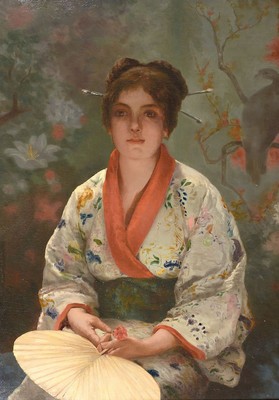 Zuschreibung: Katharina Fiedler, Künstlerin der 2.H. des 19.Jh., Gattin des orientalistischen Malers Bernhard Fiedler (1816-1904), hier: Porträt ...