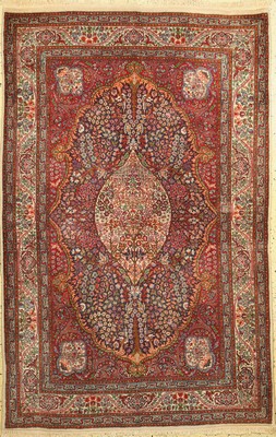 Lahor, Pakistan, ca. 50 Jahre, Wolle auf Baumwolle, ca. 220 x 140 cm, EHZ: 2