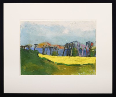 Klaus Fußmann, geb. 1938 Velbert, "Rapsfeld an der Ostsee", Pastell/Papier, farbintensives Werk, handsigniert und dat. 1.10 (Januar 2010), ...