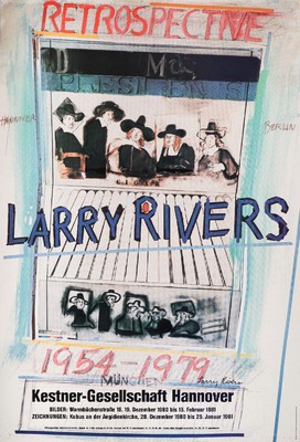 Larry Rivers, 1923 - 2002, Offset auf Papier, handsigniert, aus 1979, nur wenig handsignierte Exemplare, ca.84x59,5 cm