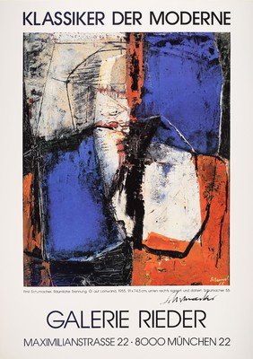 Emil Schumacher, 1912 - 1999, Offsetdruck auf Papier, handsigniert, aus 1990, nur wenige handsignierte Exemplare, ca. 84x59,5 cm