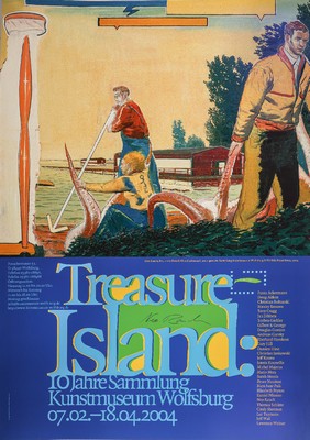 Neo Rauch, geb. 1960, Offsetlitho auf Papier, handsigniert, aus 2004, nur wenig handsignierte Exemplare, ca. 84x59,5 cm