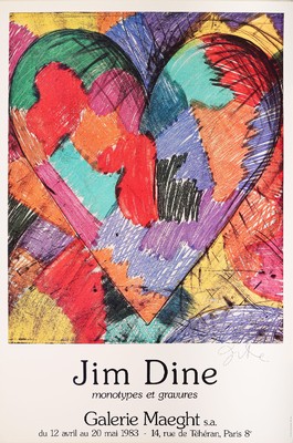 Jim Dine, geb. 1935, Offsetlitho auf Papier , aus 1983, nur wenige handsign. Exemplare, ca. 79x53,5 cm