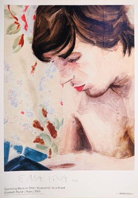 Elisabeth Peyton, geb. 1965, Offsetlitho auf Papier aus 2006, nur wenige handsignierte Exemplare, ca. 84x59,5 cm