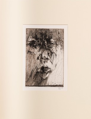 Horst Janssen, 1929-1995, "Hanno`s Tod", Radierung, 1972 entstanden, wurde allerdings erst 1973 verlegt und gedruckt, es handelt sich ...
