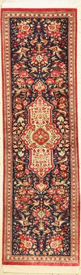 Ghom Seide fein, Persien, ca. 50 Jahre, reine Naturseide, ca. 174 x 52 cm, ca. 1,0 Mio. Kn/qm, EHZ: 1