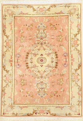 Täbriz fein(50 Raj), Persien, ca. 50 Jahre,Korkwolle mit Seide, ca. 107 x 76 cm, EHZ: 1-2