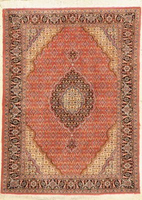 Täbriz fein(50 Raj), Persien, ca. 50 Jahre,Korkwolle mit Seide, ca. 142 x 106 cm, (minimaler Mottenfrass), EHZ: 1-2