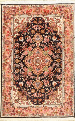 Täbriz fein(50 Raj), Persien, ca. 50 Jahre,Korkwolle mit Seide, ca. 152 x 100 cm, EHZ: 1-2